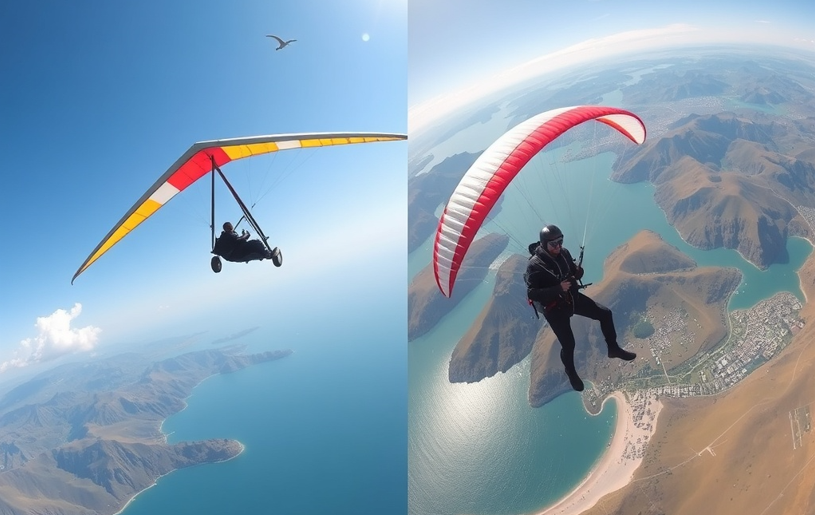 hang glide vs paraglide​
