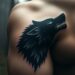 black wolf tattoo
