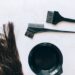 partial highlights on black hair