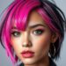 pink and black hair