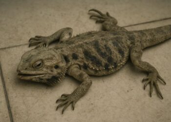 what does a dead bearded dragon look like