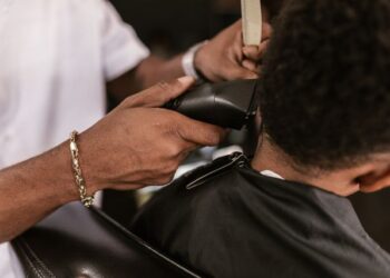 Mid Taper Fade Black Male Clean, Sharp, Modern